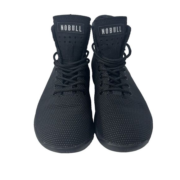 NOBULL Mens High Top Trainers Black Mesh Athletic Gym Sneakers Minimalist Style - Picture 7 of 16